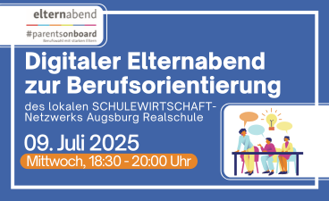 Flyer #parentsonboard-Elternabend am 09. Juli Infokarte zum #parentsonboard-Elternabend am 09. Juli