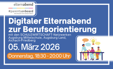 Flyer mit schriftlichen Infos zum Elternabend