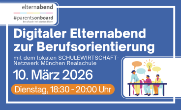Flyer mit schriftlichen Infos zum Elternabend